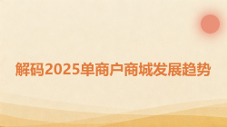 2025 单商户商城的效率提升与成本优