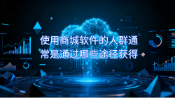 使用商城软件的人群通常是通过哪些途径获得